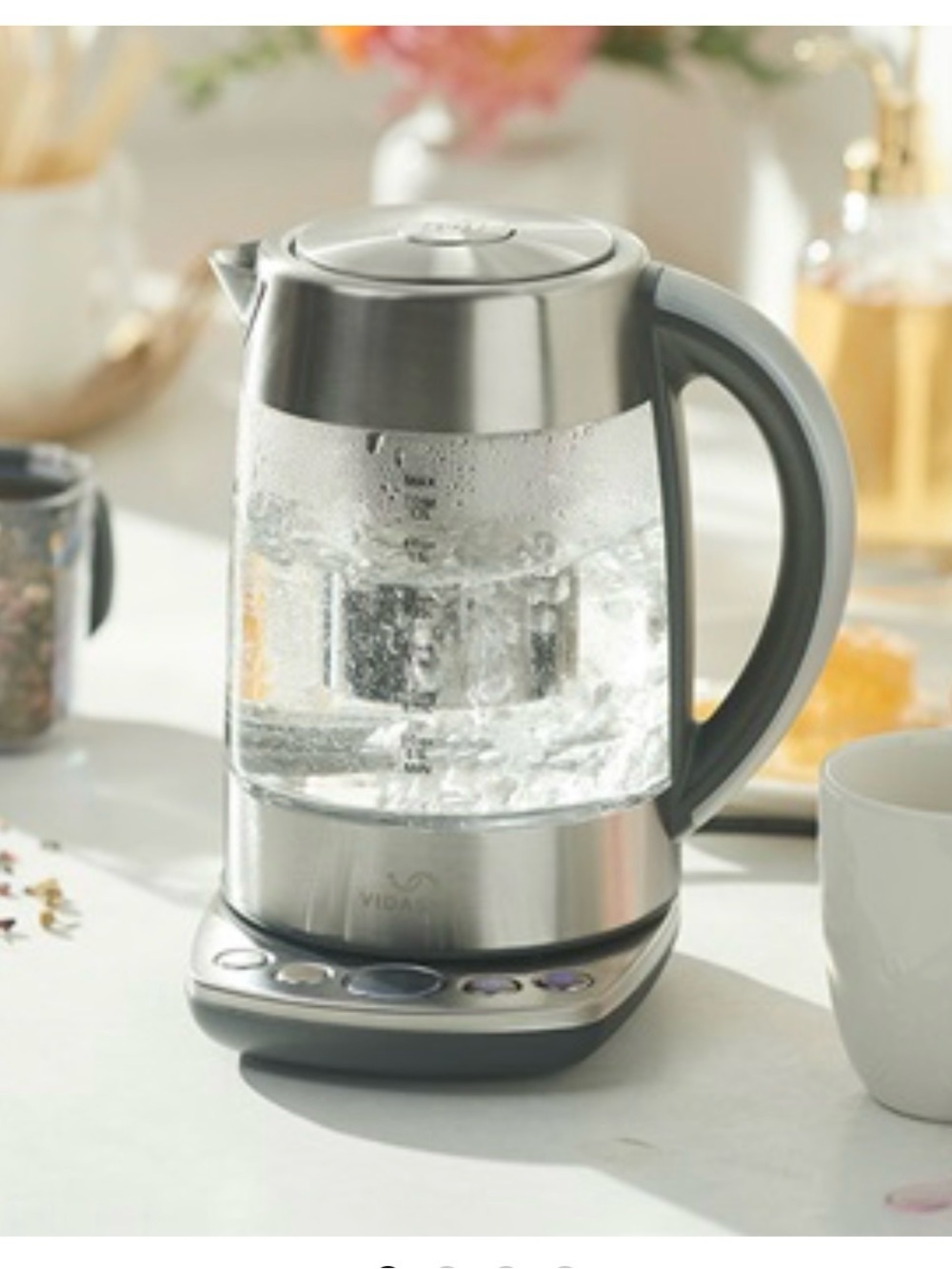 Electric kettle on countertop